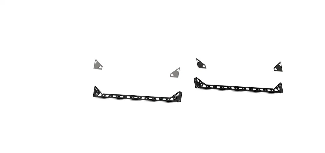 500BRS-SMK-415 – ROAD ARMOR Tie Down Track, Lower Rails 41-1/2 Inch Length Powder Coated Black Steel Set of 2